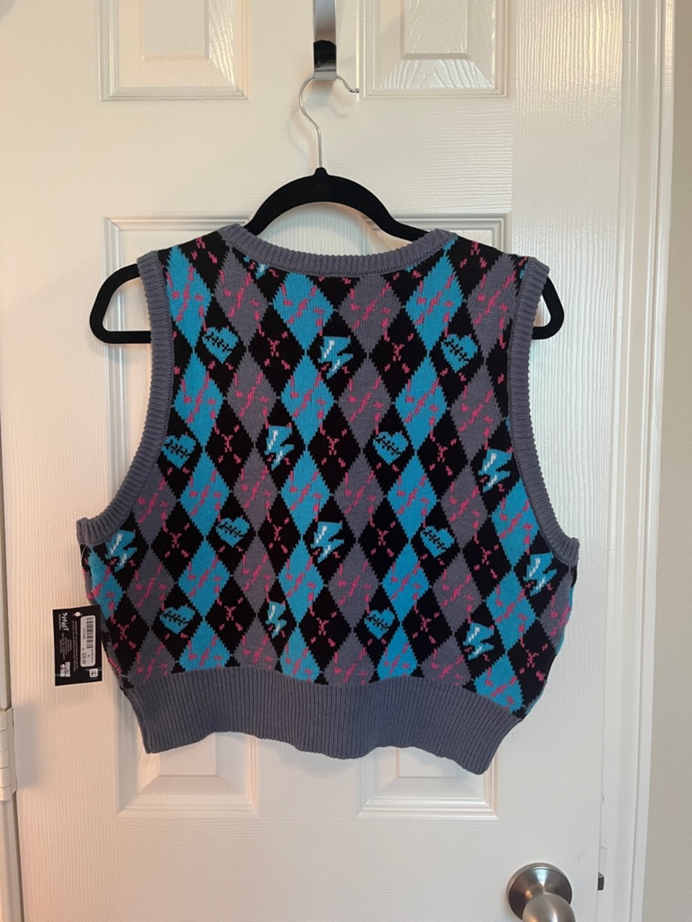 NWT Monster High Frankie Stein Argyle Sweater Vest - Picture 5 of 9